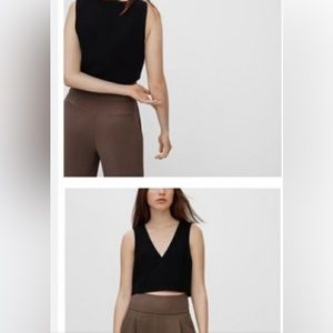 Aritzia Wilfred dauphine cropped top | women’s XS | black